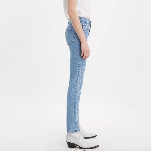 Levis 501 Embroidered Western Denim Jeans Size 28 - Picture 2 of 9